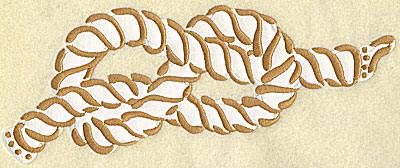 Embroidery Design: Nautical rope knot applique 10.56w X 4.18h