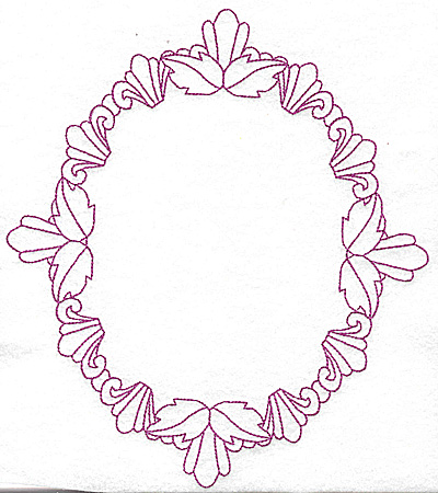 Embroidery Design: Oval frame 107 large 8.76w X 7.78h