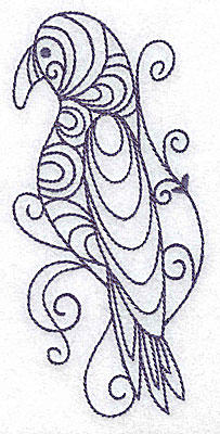 Embroidery Design: Parrot 2.35w X 4.97h