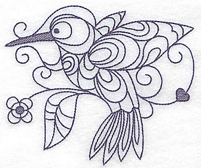 Embroidery Design: Hummingbird 4.98w X 4.21h
