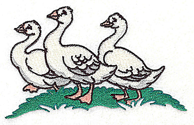 Embroidery Design: Geese large 4.95w X 3.03h