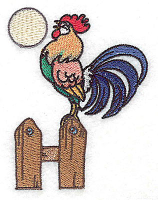 Embroidery Design: Rooster 2.69w X 3.50h