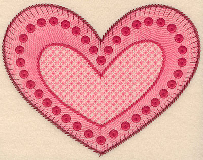 Embroidery Design: Heart learge  6.22"h x 8.01"w