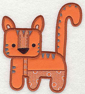 Embroidery Design: Tiger applique large 8.31w X 7.38h