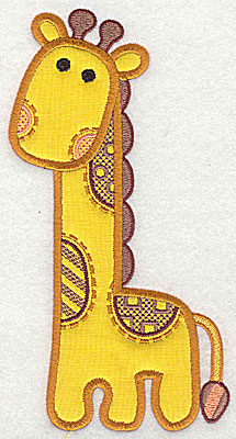 Embroidery Design: Giraffe applique large 5.63w X 10.38h