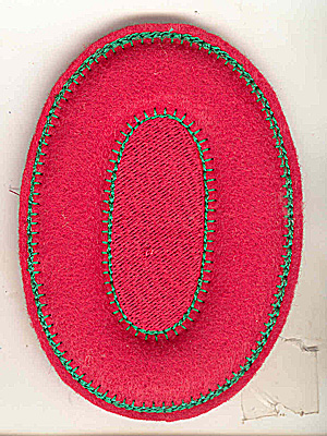 Embroidery Design: Puffy felt number 0 large 3.56w X 4.99h