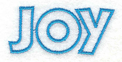 Embroidery Design: Joy 2.43w X 1.10h