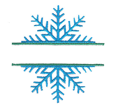 Embroidery Design: Snowflake large split 4.62w X 4.90h