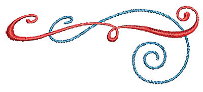 Embroidery Design: Scrollworks swirl 2 3.41w X 1.37h