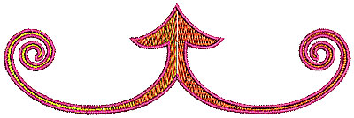 Embroidery Design: Scrollworks design 2 5.00w X 1.60h