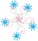 Embroidery Design: Snowflake 81.96" x 1.74"