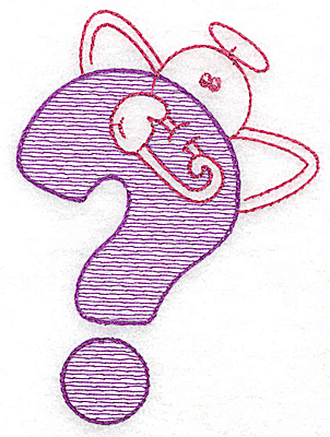 Embroidery Design: Question Mark large 4.87w X 3.56h