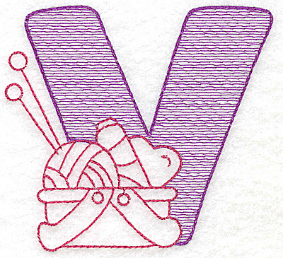 Embroidery Design: V large 4.12w X 4.50h