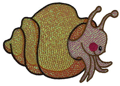 Embroidery Design: Mylar Sea Snail 4.94w X 3.43h