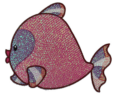Embroidery Design: Mylar Fish 4.97w X 4.25h