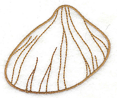 Embroidery Design: Clam shell 1 3.03w X 2.57h
