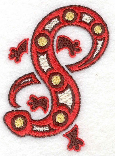 Embroidery Design: Gecko A 2.85w X 3.85h
