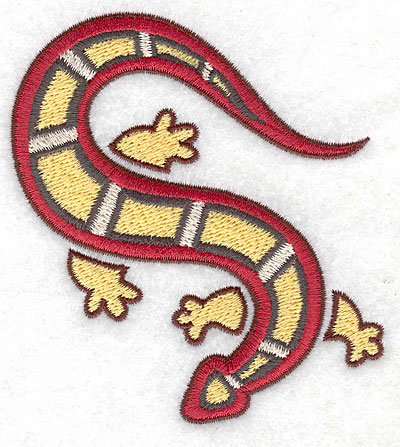 Embroidery Design: Gecko E 3.61w X 3.88h