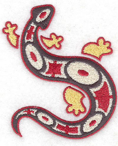 Embroidery Design: Gecko F3.20w X 3.81h
