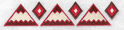 Embroidery Design: Mountain border 5.76w X 1.25h