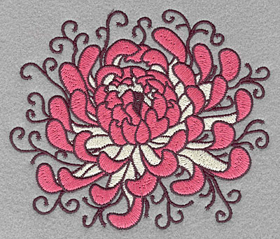 Embroidery Design: Peony  4.20"h x 5.00"w