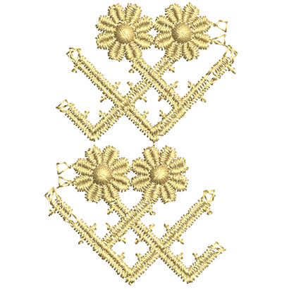 Embroidery Design: Lace from the Vault 4 Design 8 2.62w X 1.79h