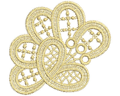 Embroidery Design: Lace from the Vault 7 Design 5 3.54w X 3.28h