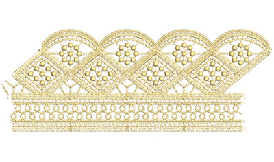 Embroidery Design: Lace from the Vault 7 Design 9 10.17w X 3.87h