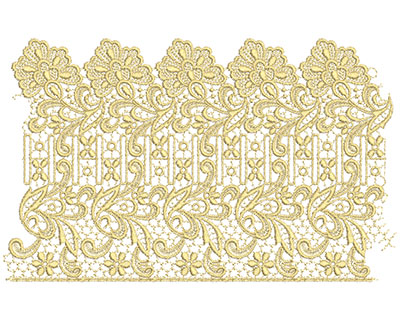 Embroidery Design: Lace from the Vault 8 Design 9 7.3w X 11.78h