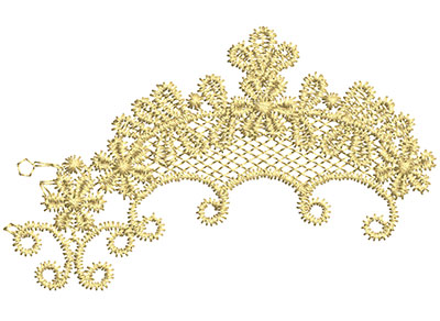 Embroidery Design: Lace from the Vault 9 Design 6 2.24w X 3.67h