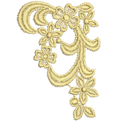 Embroidery Design: Lace from the Vault 10 Design 3 2.51w X 3.59h