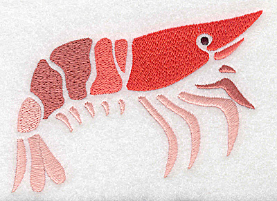Embroidery Design: Shrimp large 4.92w X 3.29h