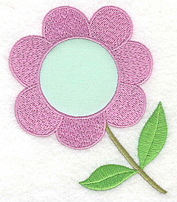 Embroidery Design: Flower 6 applique large 3.25w X 3.88h