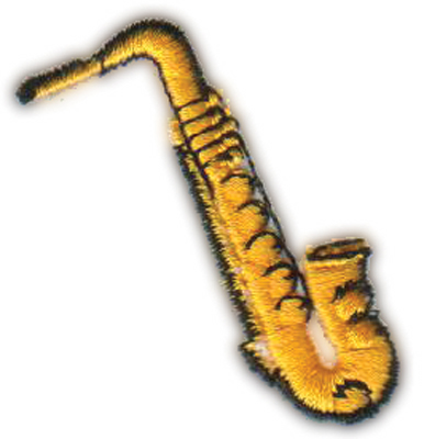 Embroidery Design: Saxophone1.61" x 1.71"