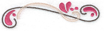 Embroidery Design: Swirls and splashes A 4.96w X 1.39h