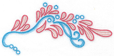 Embroidery Design: Swirls splashes and circles B 6.93w X 3.37h