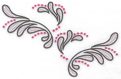 Embroidery Design: Splashes and dots A 6.75w X 4.45h