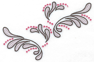 Embroidery Design: Splashes and dots B 6.75w X 4.45h
