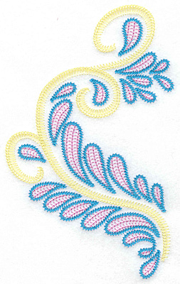 Embroidery Design: Splashes and swirls A large 4.53w X 7.39h