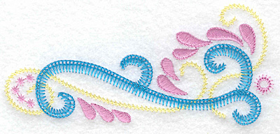 Embroidery Design: Double swirl B 5.53w X 2.48h