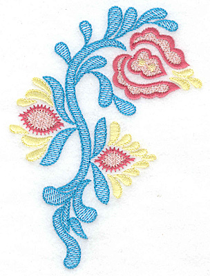 Embroidery Design: Triple Bloom B 3.58w X 4.91h