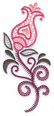 Embroidery Design: Trumpet Flower B 2.18w X 4.96h