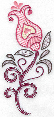 Embroidery Design: Trumpet Flower large A 3.28w X 7.43h