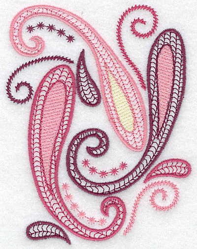 Embroidery Design: Paisley design A 3.75w X 4.88h