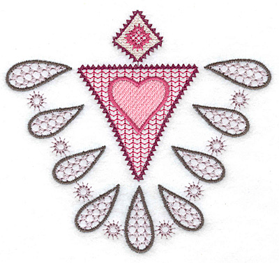 Embroidery Design: Triangle heart 4.89w X 4.51h