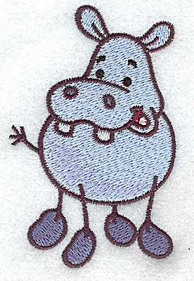 Embroidery Design: Hippo 2.23w X 3.52h