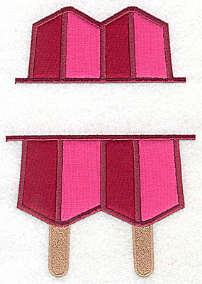Embroidery Design: Popsicle large applique 6.92w X 4.78h