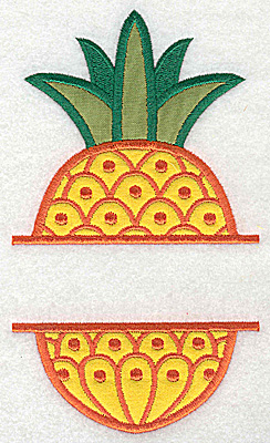 Embroidery Design: Pineapple large double applique 6.57w X 3.78h