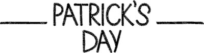 Embroidery Design: St Patrick's Day 7.31w X 1.91h
