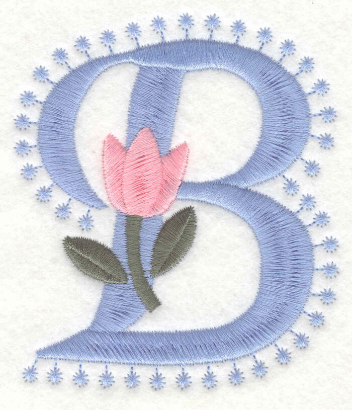 Embroidery Design: B Large3.51inH x 3.08inW
